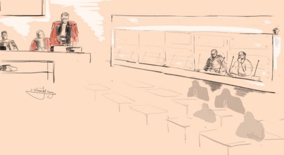 Procès Attentats de Bruxelles Seulement deux accusés sur place - Belga Janne Van Woensel Kooy