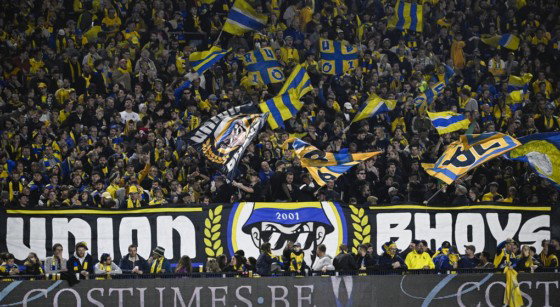 Supporters Union Saint-Gilloise - Belga Laurie Dieffembacq