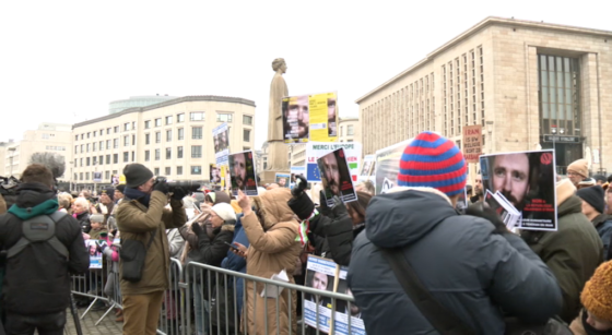 Manifestation en soutien à Olivier Vandecasteele - Photo : BX1