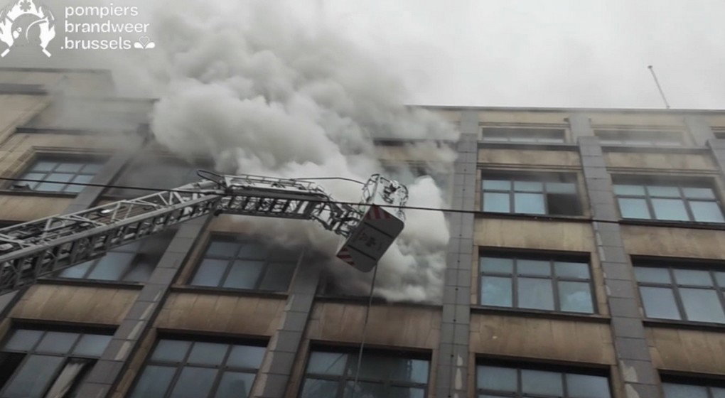 Incendie Palais des Droits 12012023 - Photo 4 - Pompiers de Bruxelles