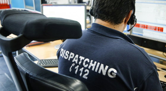 LEUVEN, BELGIUM: Illustration picture shows the dispatching during a visit to the control room of the '112' emergency center, in Leuven, Friday 05 June 2015. BELGA PHOTO THIERRY ROGE