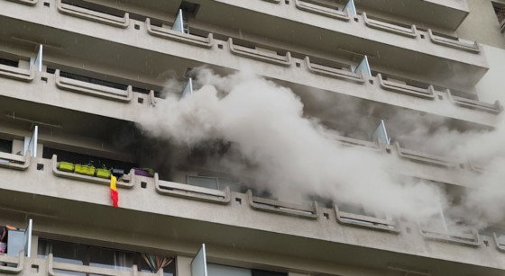 Incendie d'appartement à Jette - Photo : SIAMU