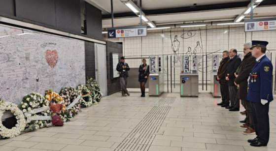 Hommage Victimes Attentats 22 mars 2016 - Maelbeek - Belga Juan Godbille