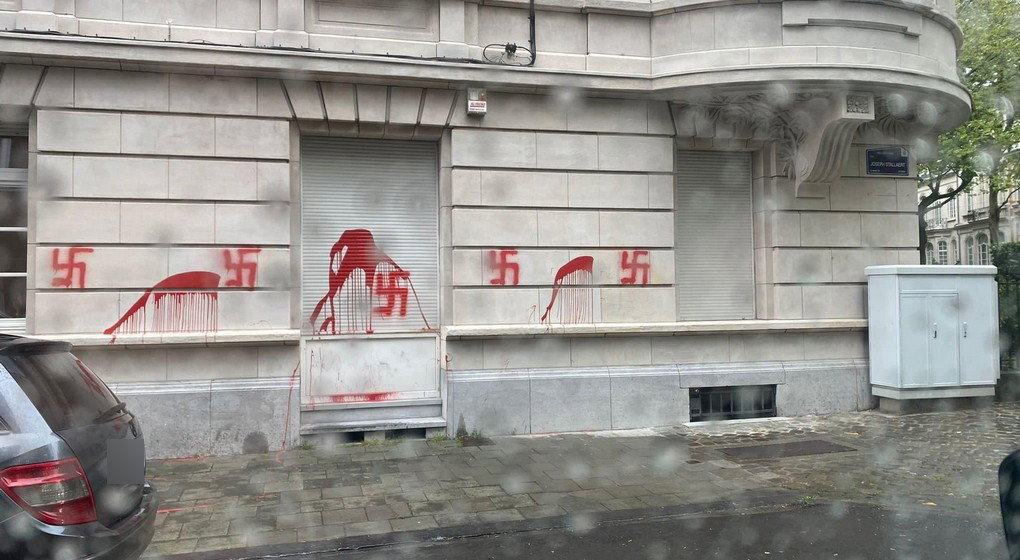 Croix Gammées Tags Nazis Ixelles - Twitter CCOJB