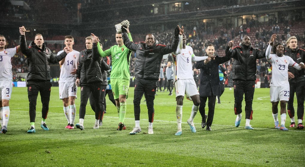 Joie Diables rouges Belgique Allemagne Mars 2023 - Belga Bruno Fahy
