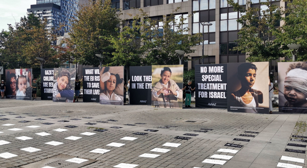 Une installation en hommage aux enfants de Gaza à Bruxelles pour interpeller l'UE